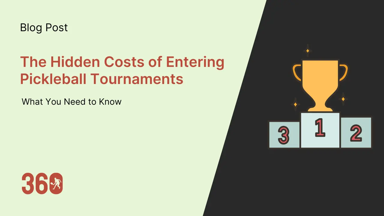 Pickleball player reviewing tournament costs and budget breakdown