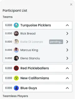 Full team and member invitation management